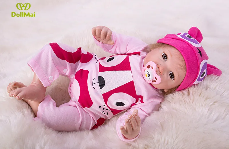 

hot sale Doll 20'' Reborn Doll 50 cm Soft Vinyl Stuffed Body Lifelike Bebe Reborn Bonecas Children Playing Toy Birthday Xmas Gif