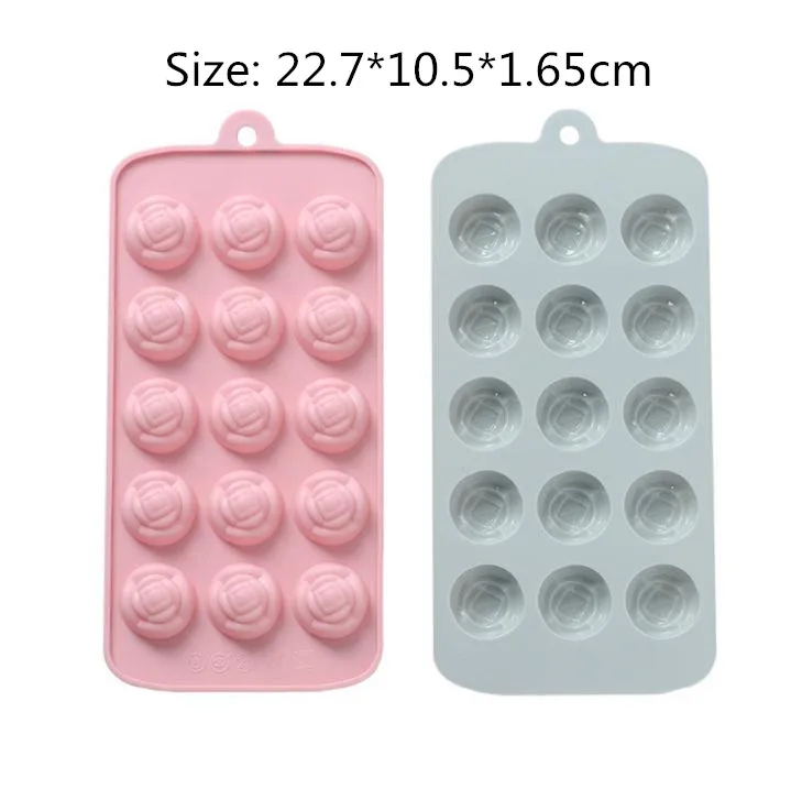 15 шт. крохотный цветок формы розовая форма силиконовые Пластилин полимерная