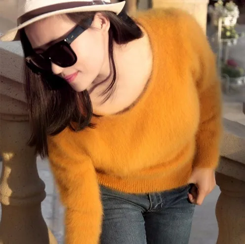 New Autumn and Winter Fashion Mink Cashmere Women Sweater Pullover Warm Free Shipping S1192 | Женская одежда