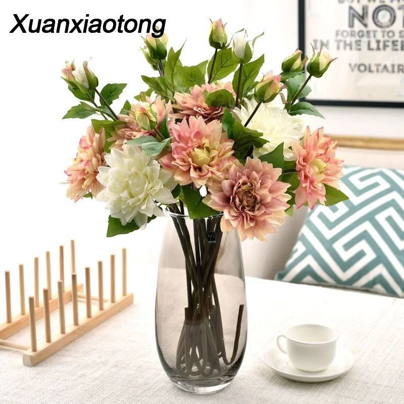 Xuanxiaotong Dahlia flores большой пион искусственный цветок для свадебного стола
