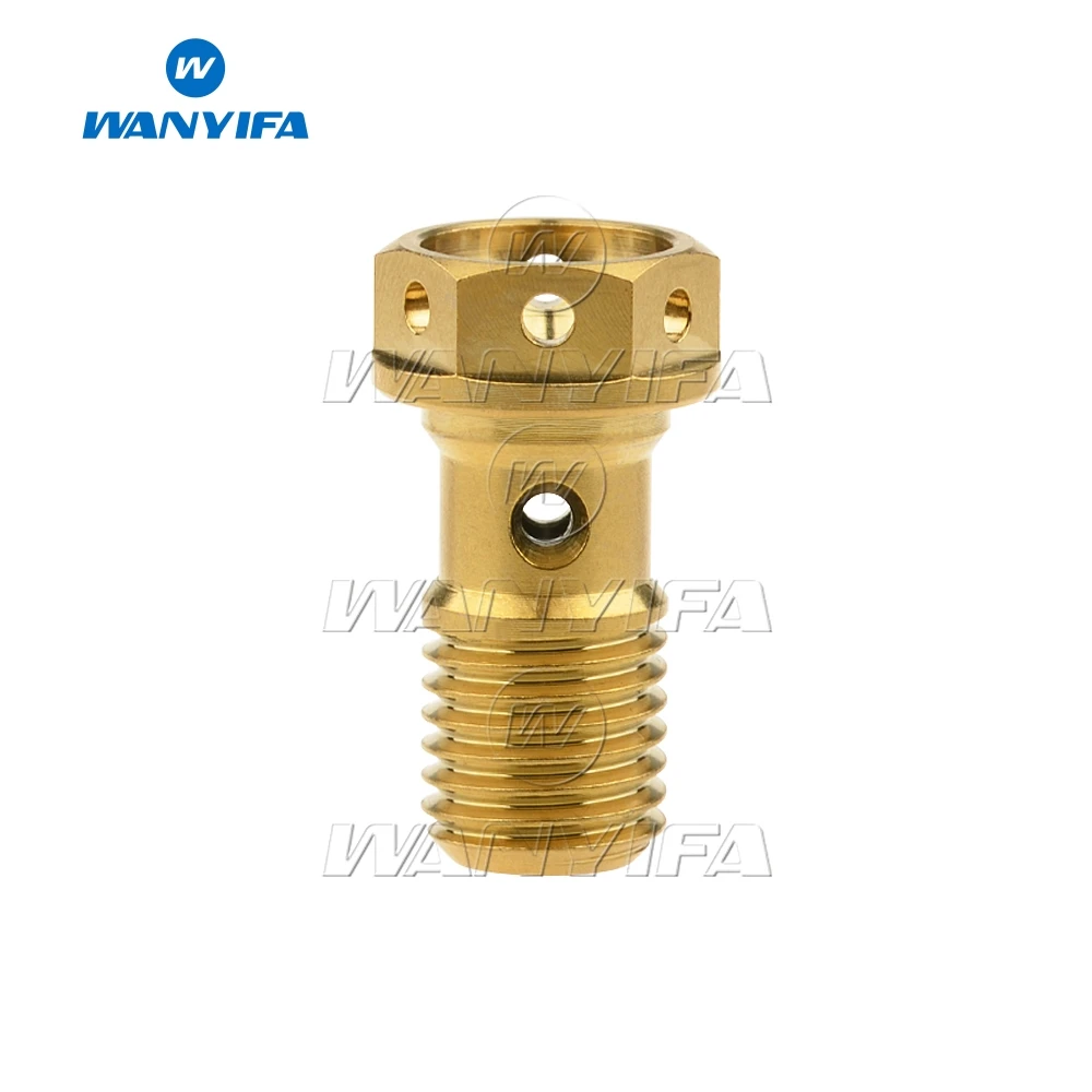 Титановый болт Wanyifa M10 Шаг 1 0/1 25 мм шестигранный полый фланцевый винт для