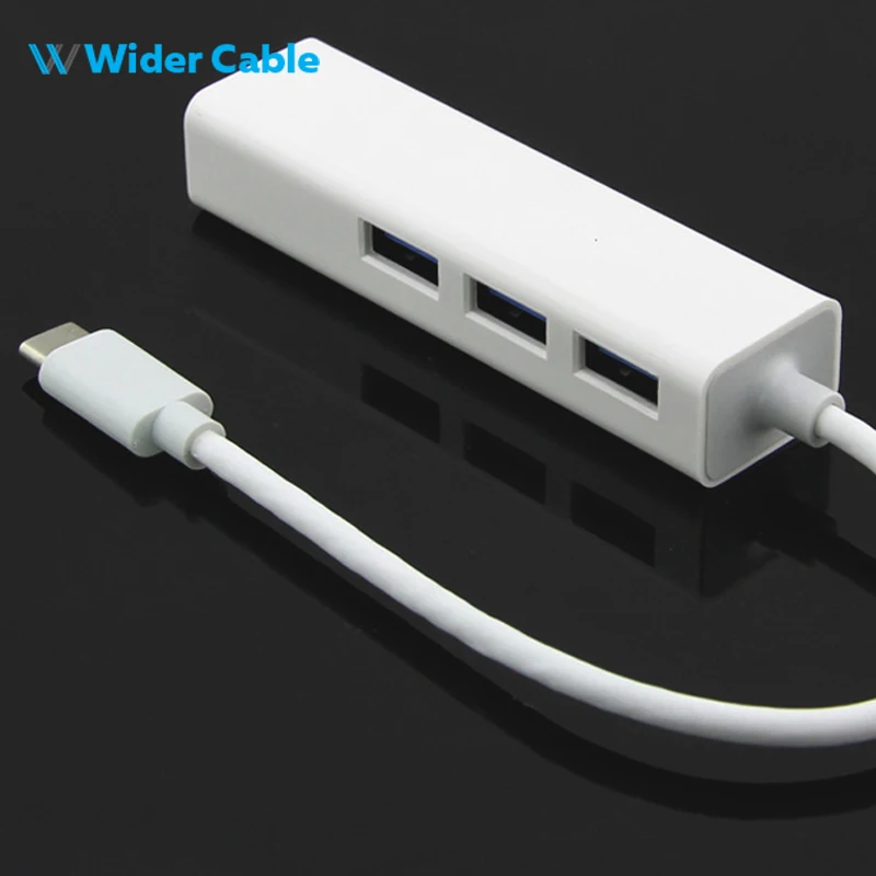 Тип C к Gigabit Ethernet LAN RJ45 3 порта USB 2 0 концентратор адаптер Высокая скорость передачи