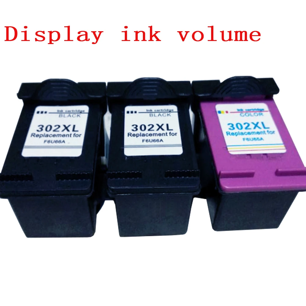 3pk заполняемый картридж для чернил hp 302 XL F6U68AE F6U67AE 302XL с чернилами Deskjet 1110 2130 3630 3631