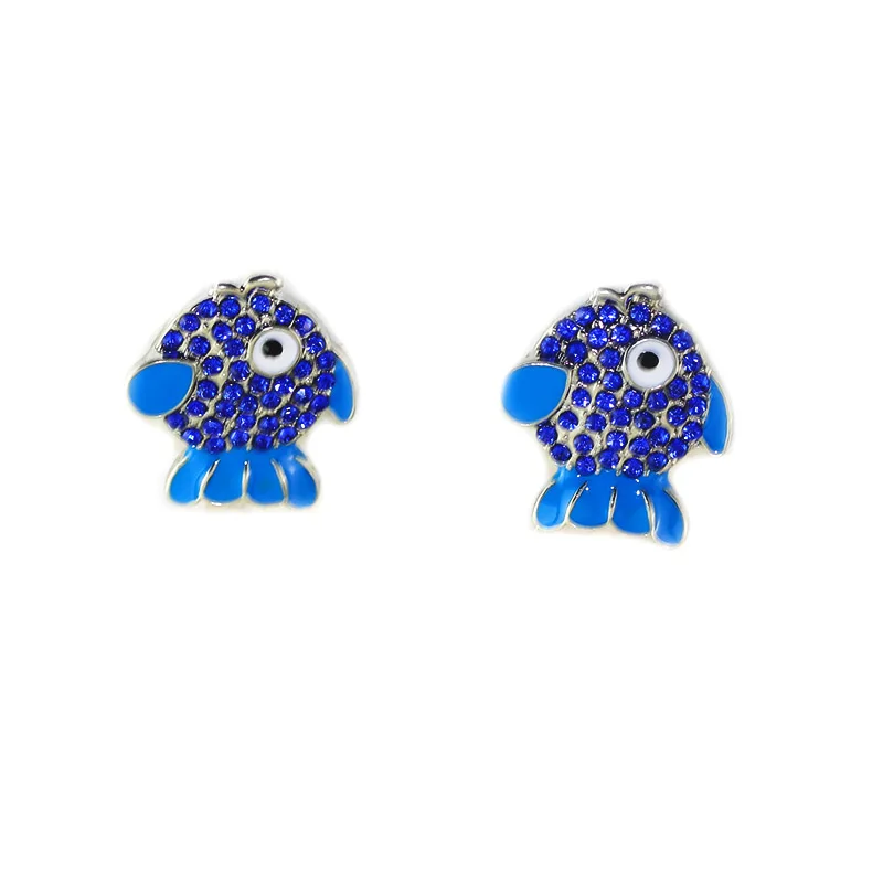 Bo world 10 Pcs/lot Blue Fish New 18MM Metal Snap Button Jewelry With Alloy Buttons Fit Vintage Bracelet Bangles BR010 | Украшения и