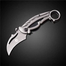 DuoClang X63 коготь скорпиона Karambit нож 440 Полный титан лезвие из