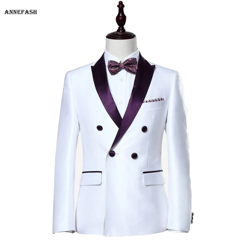 Изготовленный на заказ мужской костюм для жениха облегающий Мужской Шелковый