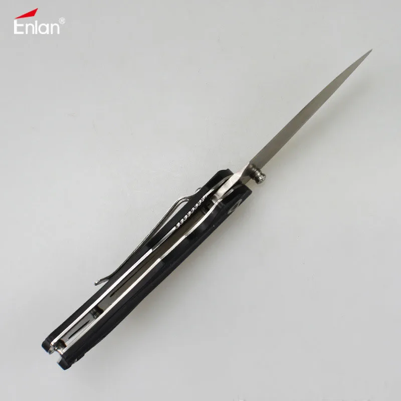Складной нож Enlan EW042 8Cr13Mov Черное лезвие рукоятка G10 для кемпинга охоты выживания