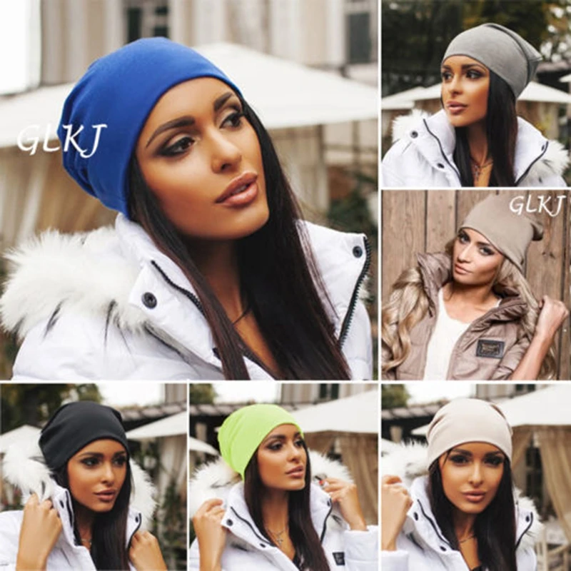 Лидер продаж модная Смешанная шапка теплые шапочки Женская однотонная