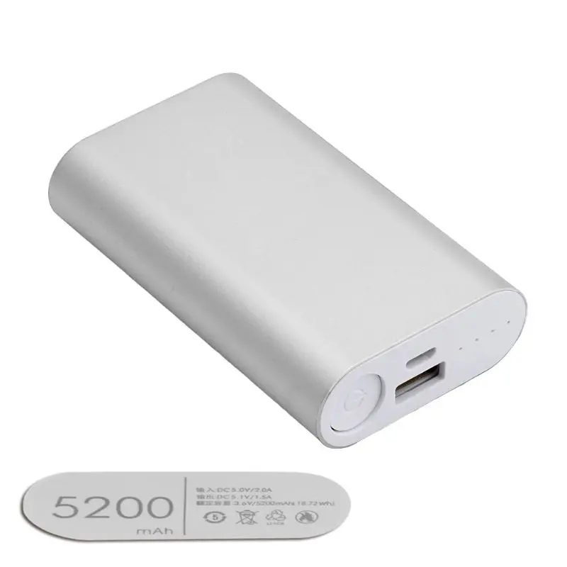 Silver 1 шт. 2x18650 Батарея Зарядное устройство 5V USB 5200 мА/ч, Мощность банк чехол Комплект сделай сам, коробка для телефона gps - Цвет: Silver