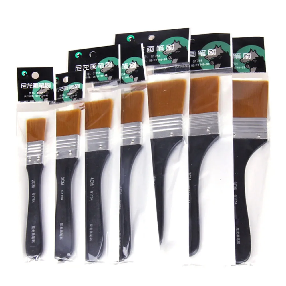 1 шт. плоская кисть для рисования нейлоновая краска волос масляная акварельная