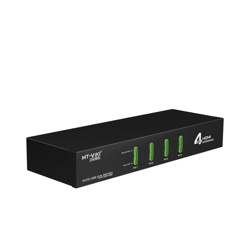 MT Viki 4 портовый HDMI KVM переключатель Hotkey автоматическое сканирование USB