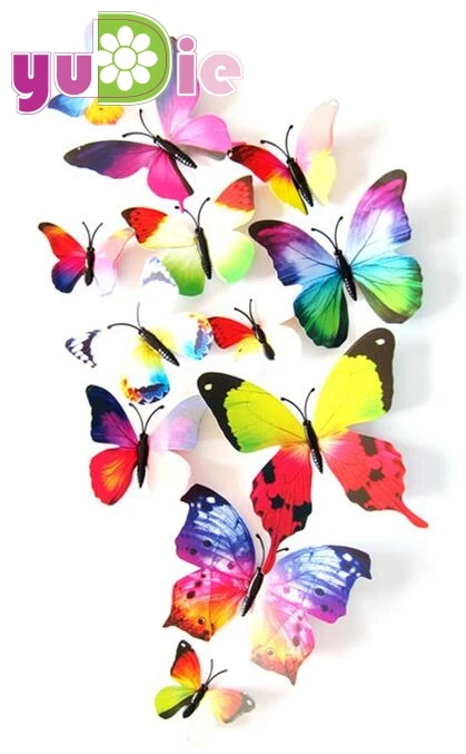 12 шт./компл. Новое поступление зеркальные Серебристые 3D наклейки на стену с