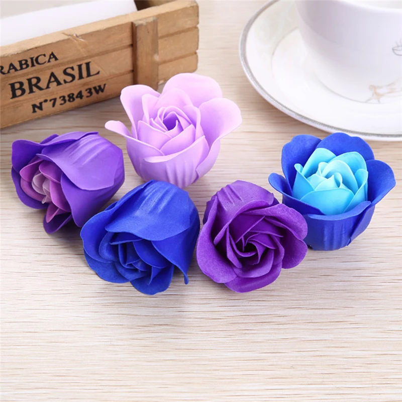 4 шт./кор. имитация розы мыло цветок с лентой свадебный сувенир День Святого
