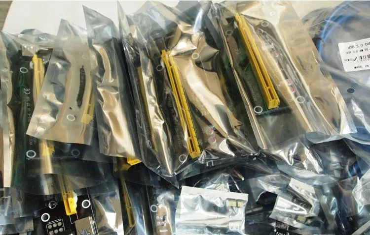 Pci e PCIe PCI Express 1X к 16x GPU Extender Riser Кабель USB 3.0 60 см + molex SATA Мощность для btc Bitcoin Litecoin