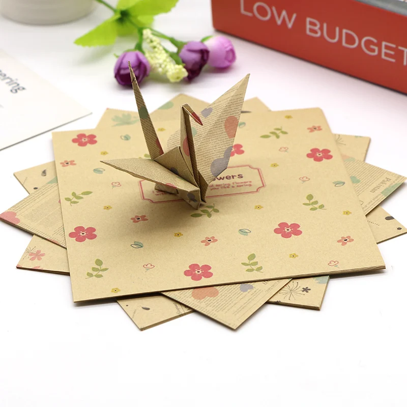 vintage flower origami paper 14.5x14.5cm 72sheets kids craft scrapbooking decorative floral papers | Дом и сад