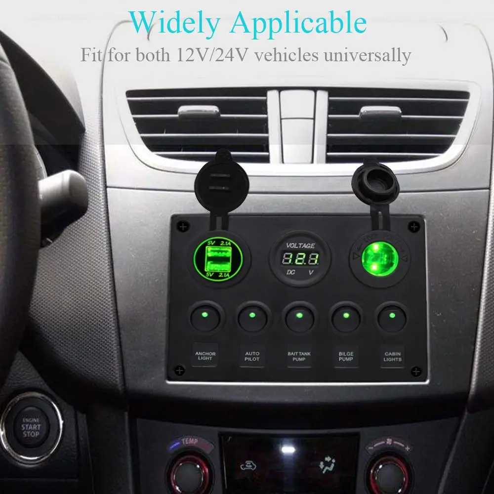 Кулисный переключатель для морской лодки водонепроницаемая 5 6 8 клавиш с