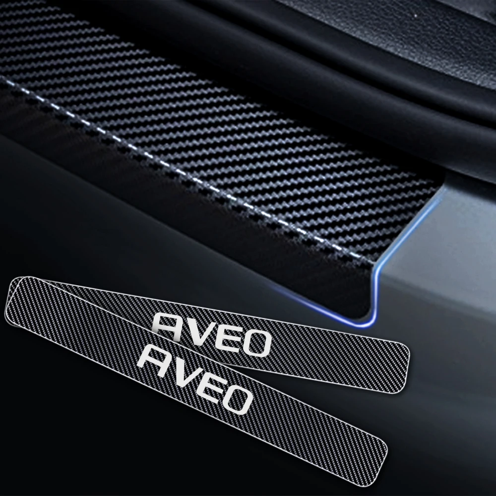 Для Chevrolet AVEO 4D виниловая наклейка из углеродного волокна автомобиля порога двери