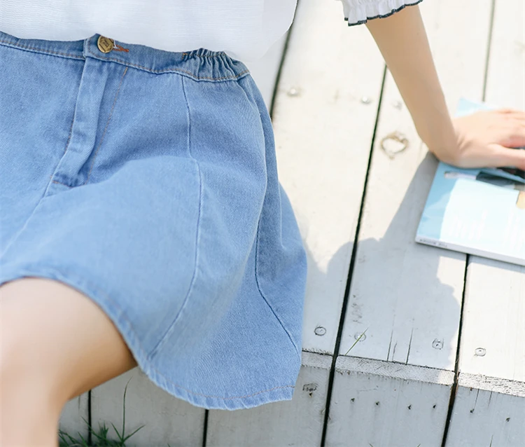 New 2018 Spring Summer Women Bottom Casual Fashion Denim Skirt A-Line Buttons Girls Skater SkirtHigh Waist Midi SK1882 | Женская одежда