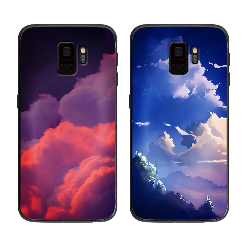 Красивая анимация море закат мягкий чехол для телефона Samsung Galaxy S6 S7 S8 S9 S10e Plus Note 8 9