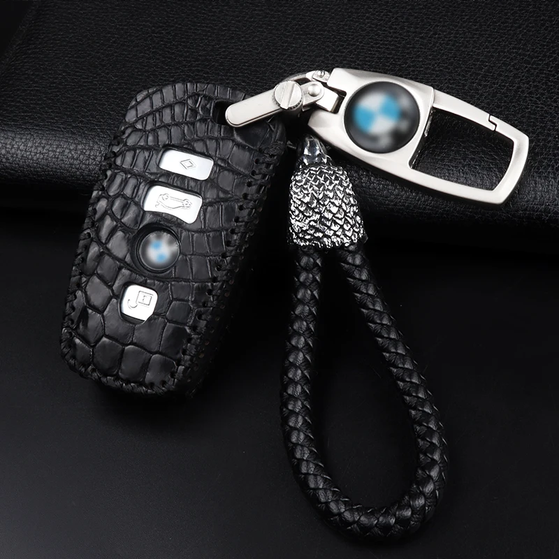 Suitable for BMW key bag leather 3 series 320li5 525liX1X5X6 set logo badge cover car box | Автомобили и мотоциклы
