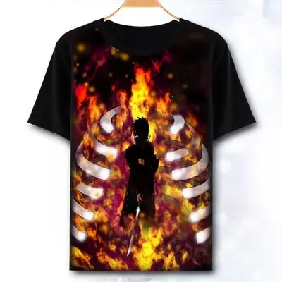 Футболка с Наруто модная одежда аниме футболка короткими рукавами Itachi Uchiha Sasuke