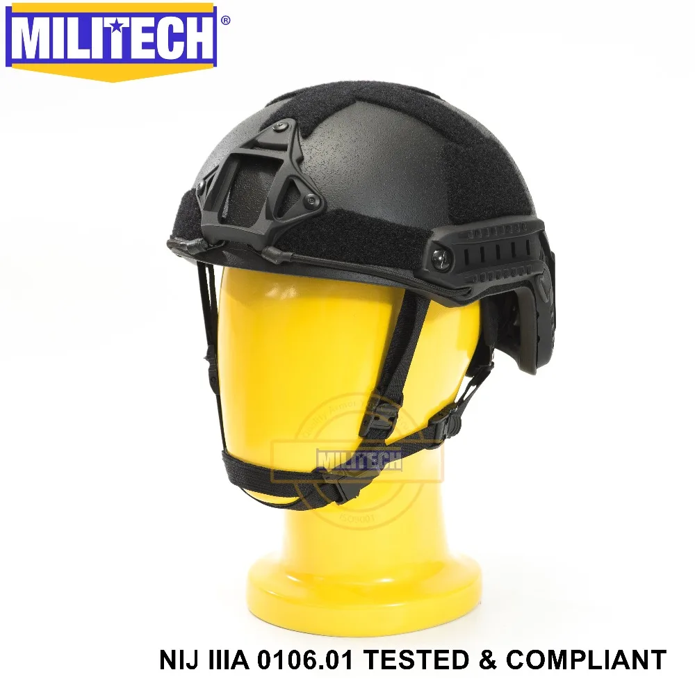Пуленепробиваемый арамидный баллистический шлем с сертификатом ISO MILITECH BK NIJ Level