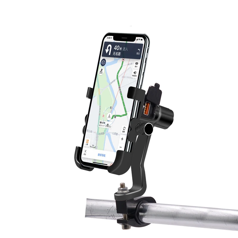 Универсальное быстрое зарядное устройство QC 3,0 USB мотоцикл Зарядное устройство Держатель Телефона Водонепроницаемый 12V Moto мобильного телефона крепление Мощность адаптер крепление на руль
