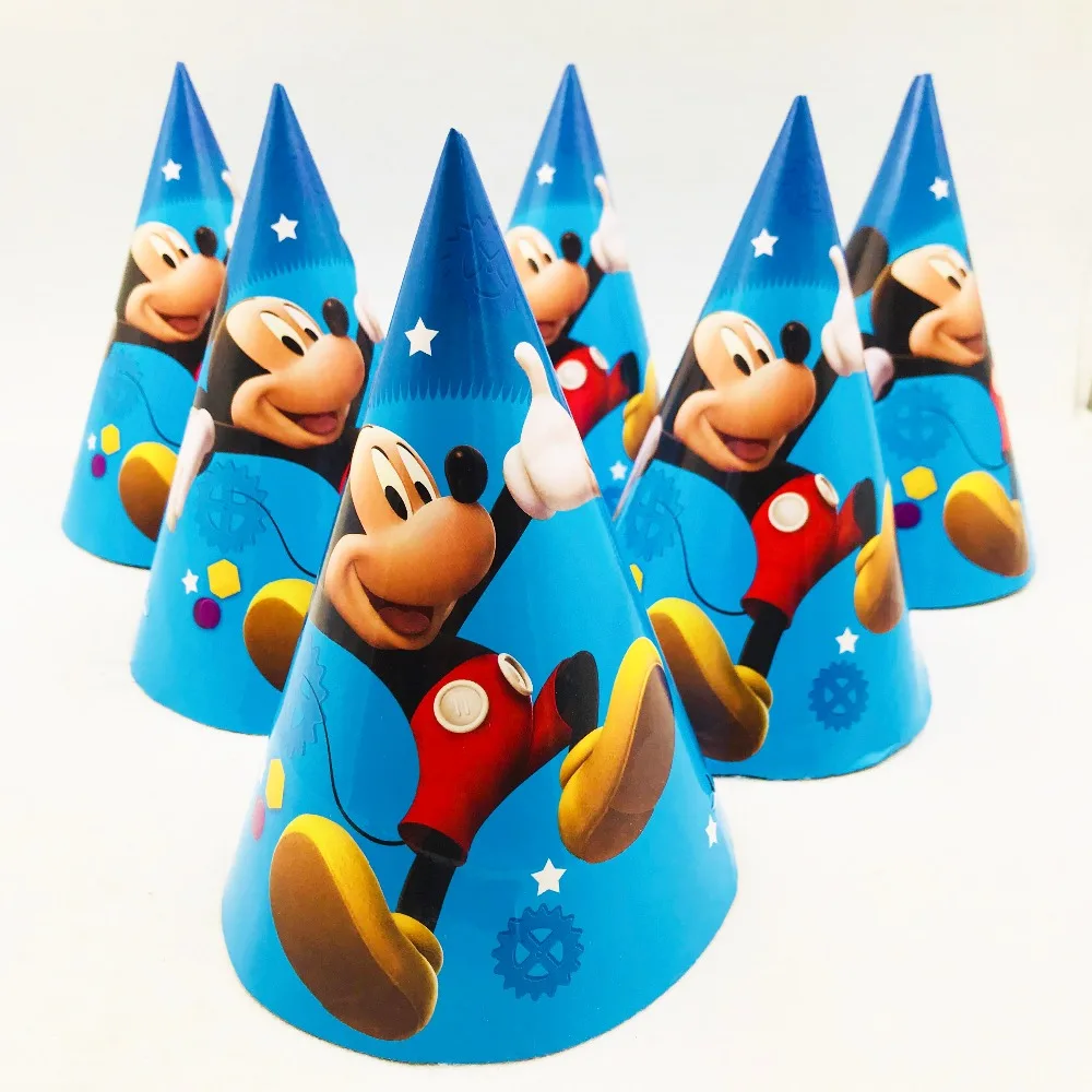 6 шт./компл. Микки Маус бумага для детей счастливыми День рождения вечеринок