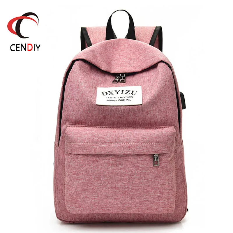 Холщовый школьный ранец для девочек подростков с USB зарядкой 2020|Мужские рюкзаки| |