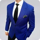 Ярко-голубые бриллианты для жениха с широким заостренным лацканом, Классические мужские костюмы на заказ с брюками, пиджак Ternos из 2 предметов