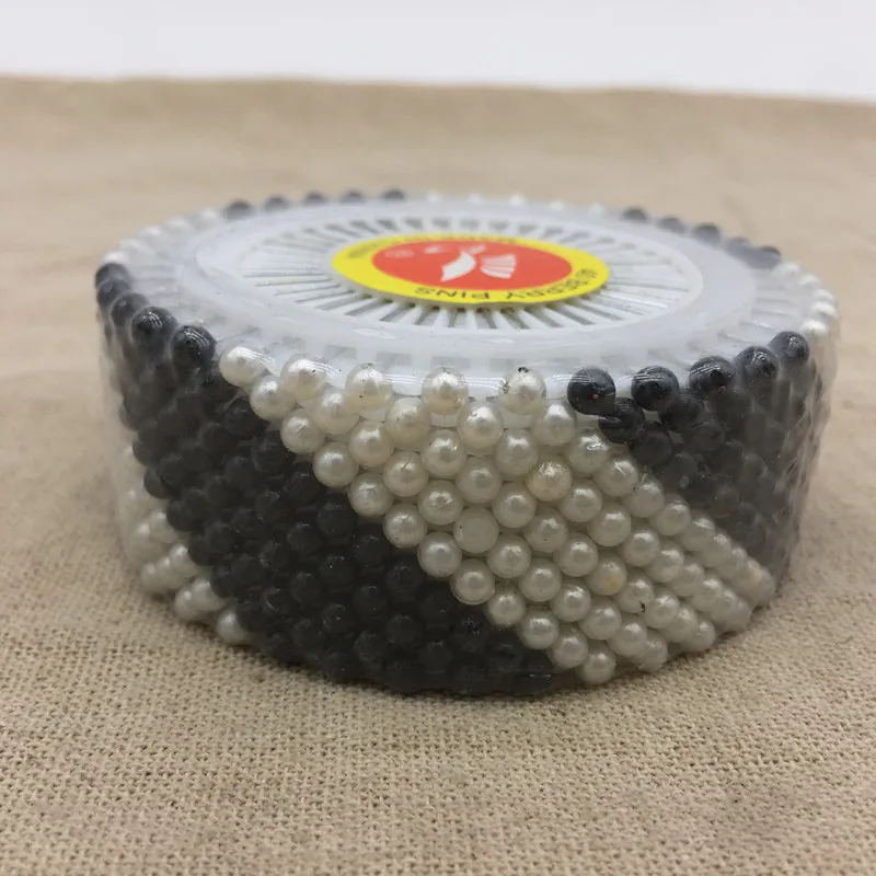 35 мм 480 шт. черно-белая круглая головка для украшения одежды жемчужная швейная