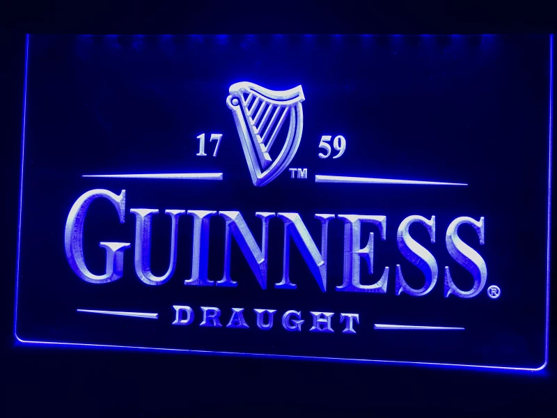 A002 Guinness винтажные логотипы пивной бар светодиодный светодиодная неоновая