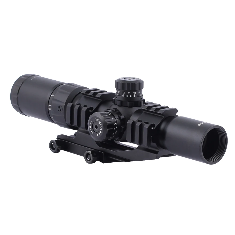 Оптический прицел SPINA OPTICS 1 5 4X30 тактический arisoft с тройной подсветкой и шевронным