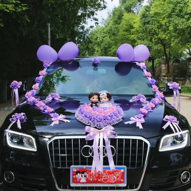 Новое поступление! Свадебные автомобили, цветы, автомобили, свадебный декор, кортеж, имитация цветов, набор с медведем, свадебный цветок