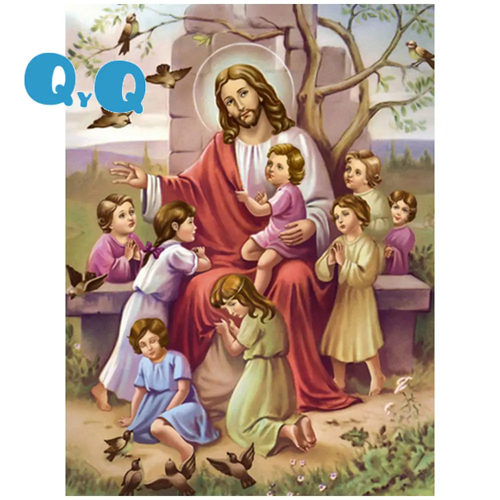 5D полный DIY алмазная живопись на религиозную тематику Иисус цифры Вышивка