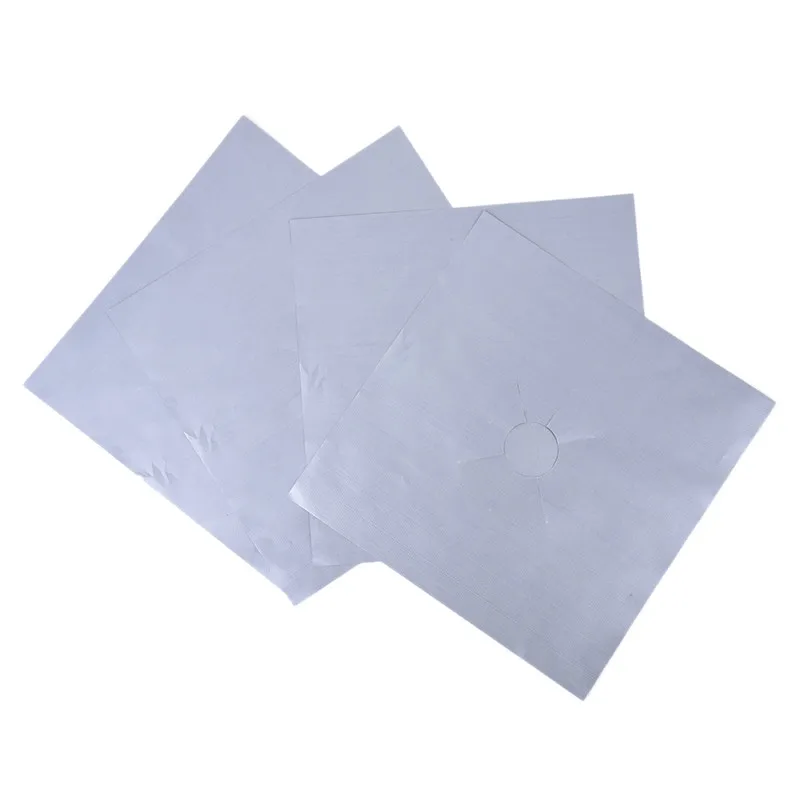 4 шт./упак. многоразовая фольгированная газовая плита диапазон защита горелок