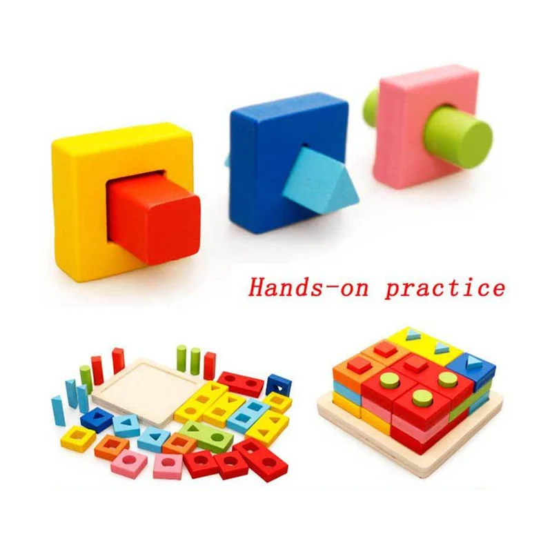 Новинка 1 набор красочные деревянные игрушки головоломка цветная игрушка для