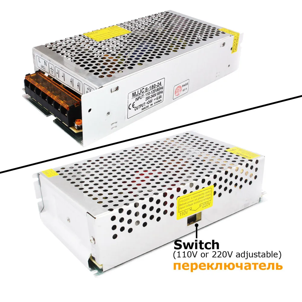 DC 24 В блок питания 12 вольт 1A 2A 5A 10A 20A 110 220 до Питание трансформатор Светодиодный