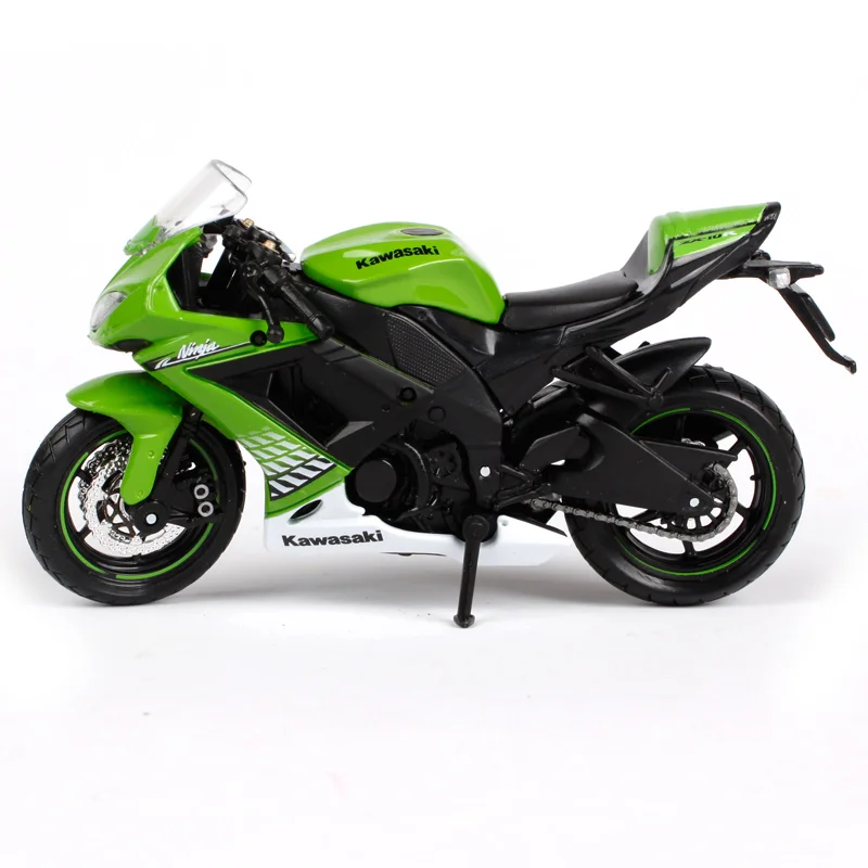 Maisto 1:18 зеленая большая игрушка для мотоцикла литье под давлением kawasaki 1/18 модель