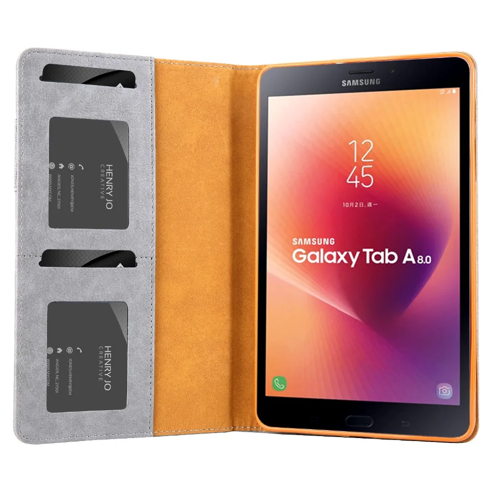 Для Samsung Galaxy Tab A 8 0 T385 чехол с откидной крышкой Folio слот для карт Магнитный книжка