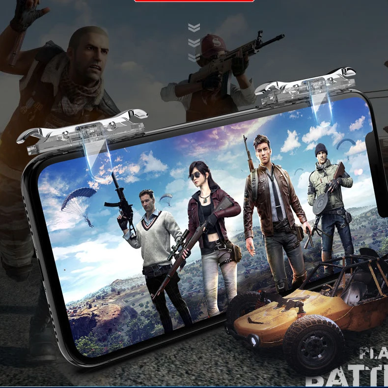 Телефон Геймпад Прозрачная Курковая Кнопка Выстрела Клавиша Прицела Мобильный Смартфон Игры L1R1 Контроллер Стрелок PUBG для Iphone Xiaomi ON.