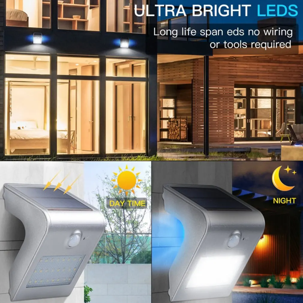 24 светодиодный наружный индукционный садовый светильник энергосберегающий