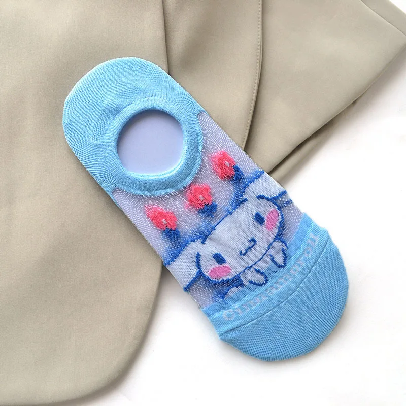 Японские носки с героями мультфильмов, прозрачные милые носки, gudetama my melody pompurin, носки с лягушкой, кавайные носки, 10 пар/лот