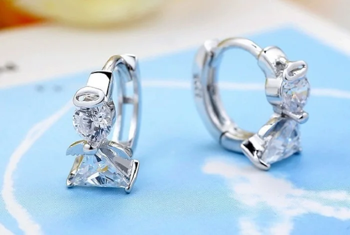 MEGREZEN Angel Wings Stud Earring Cute Earrings With Cubic Zirconia For Women Bijouterie Brincos Para As Mulheres Ye025 | Украшения и
