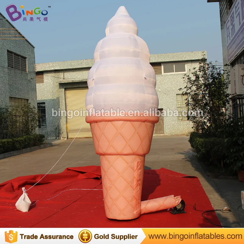 Высота 3 м надувная модель мороженого с воздуходувкой для рекламы портативная