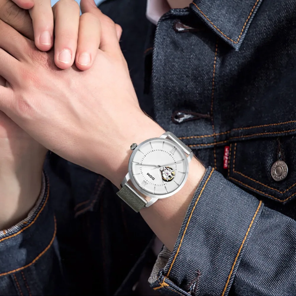 DOM топ мужские часы Топ бренд класса люкс автоматические механические полностью