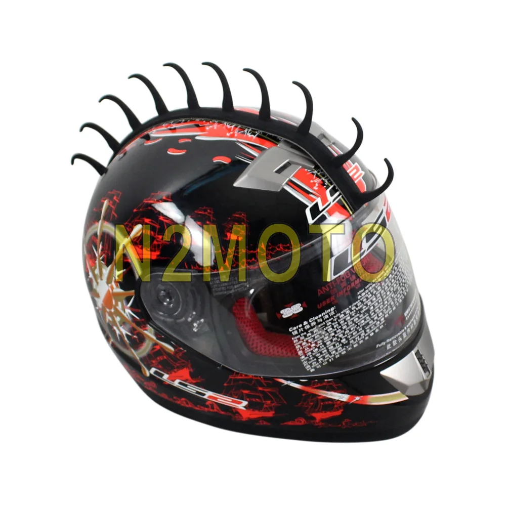 Мотоциклетный шлем Talon Mohawk резиновая наклейка с шипами Warhawk черные зеленые синие