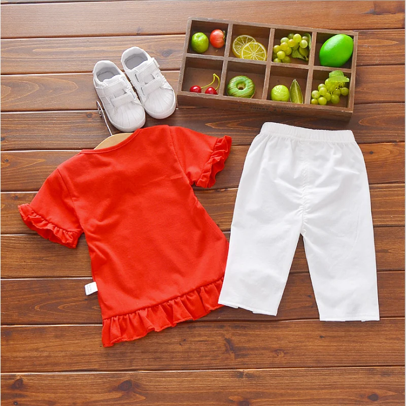 Комплект одежды для новорожденных девочек летняя одежда повседневный