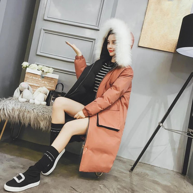 Женское зимнее пальто 2018 Женская Длинная зимняя куртка женское утолщенное