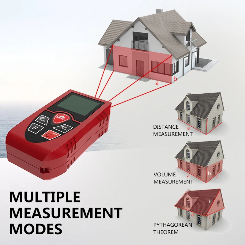 PRACMANU лазерный дальномер 80 м trena Лазерная Лента Дальномер Устройство для